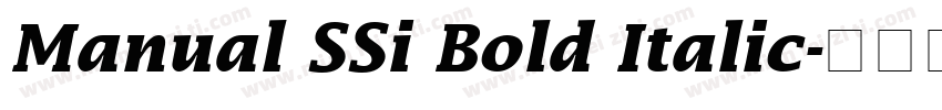 Manual SSi Bold Italic字体转换